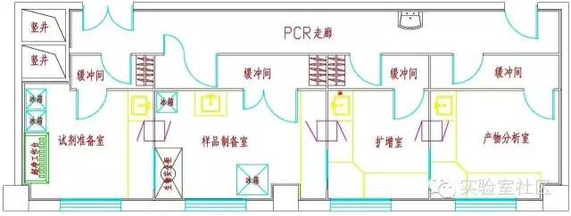 PCR實(shí)驗(yàn)室平面布局 